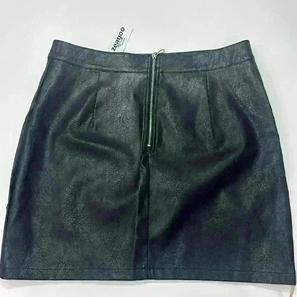 NWT Faux Leather High Waisted Bodycon Slim Mini Skirt Sz XL Item# 5C - Picture 10 of 11